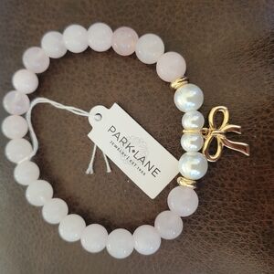 Park Lane Pink and Gold Beaded Bracelet